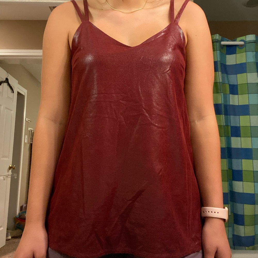 Maroon snake skin blouse!